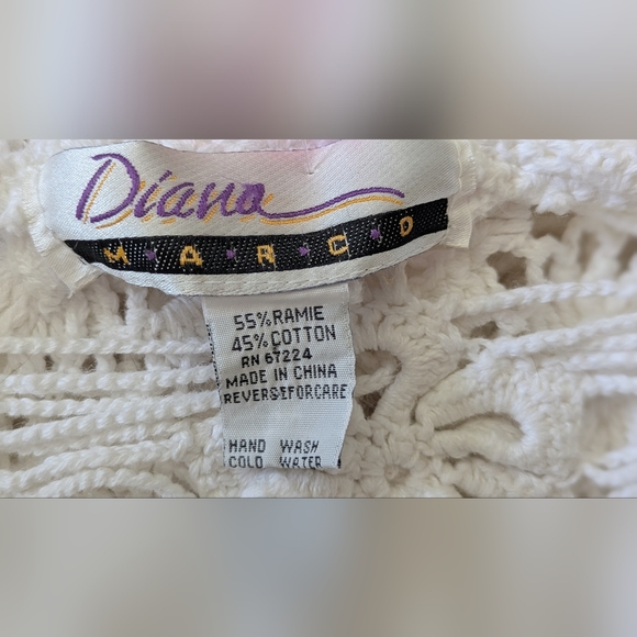 Vintage Crochet And Rosette Sheer Mini Dress/Tunic - Picture 7 of 11